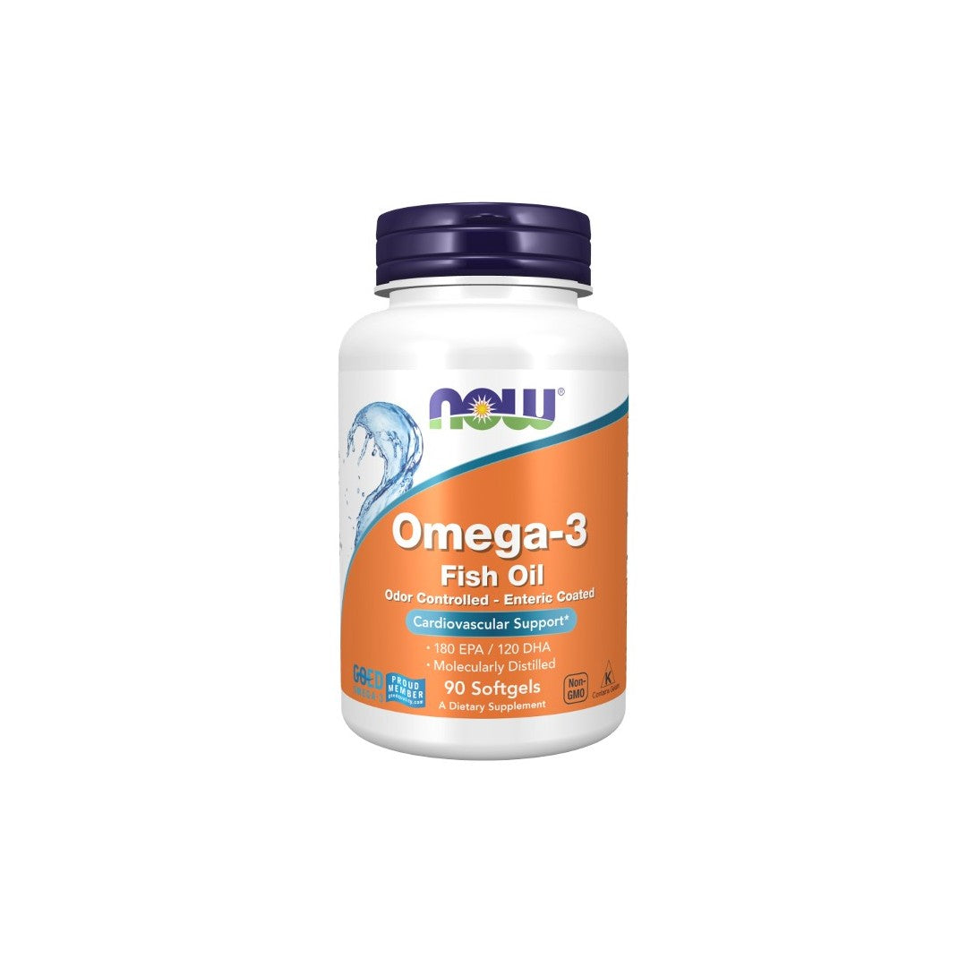 Omega-3, 90 Molekular Destillierte Und Magensaftresistente Weichkapseln Now Foods